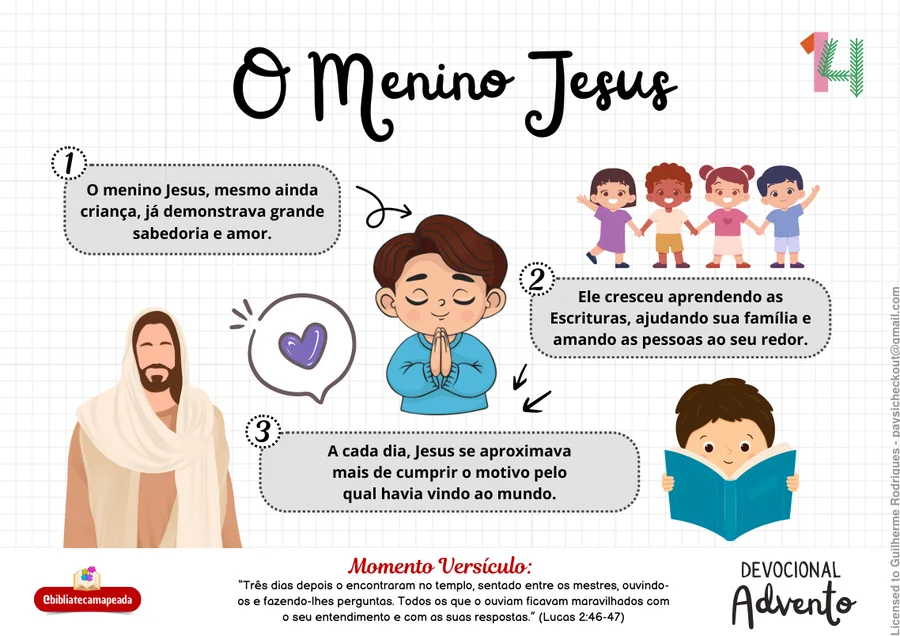 Página O Menino Jesus
